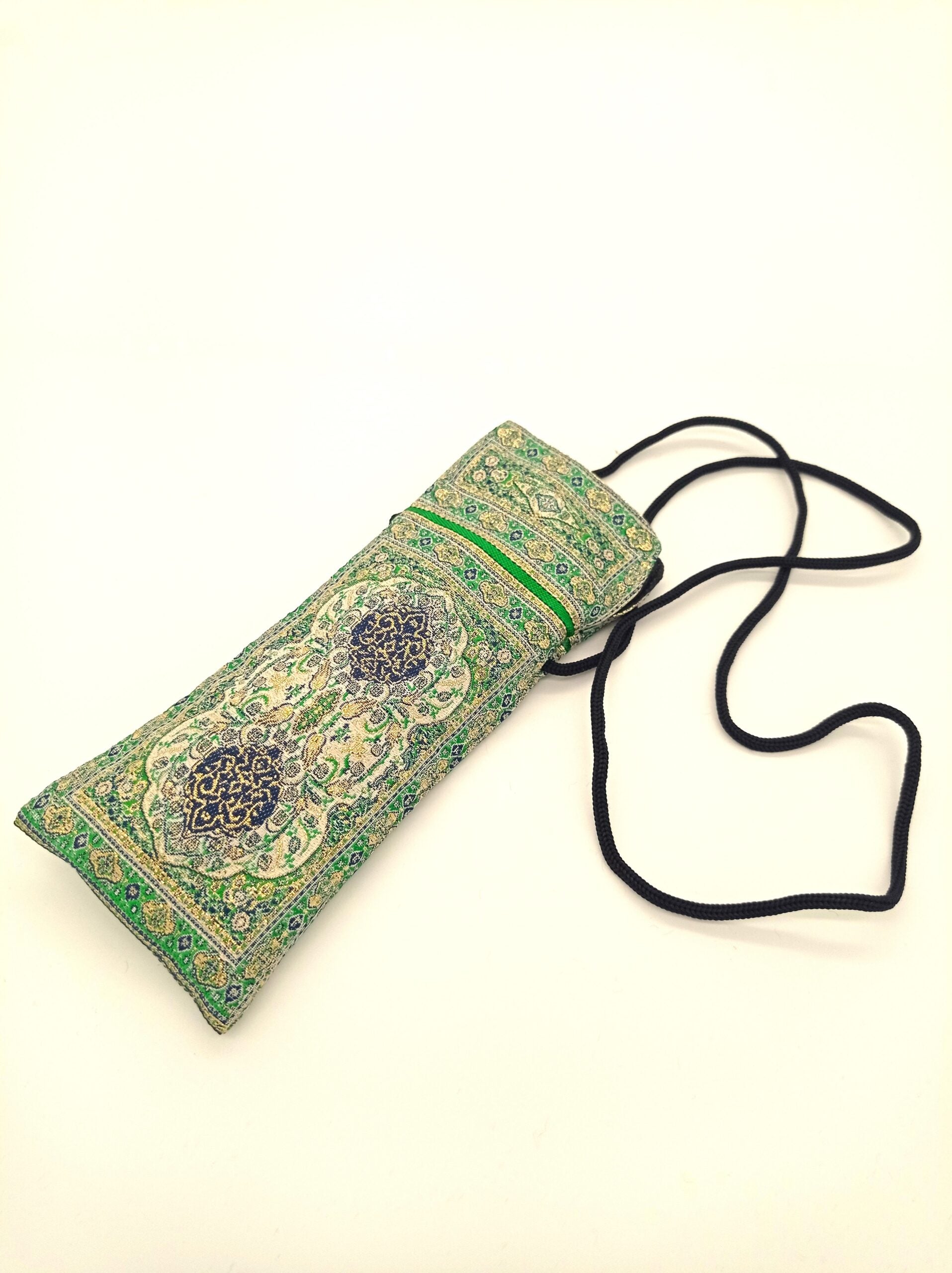 Handmade oriental pattern colorful glasses case
