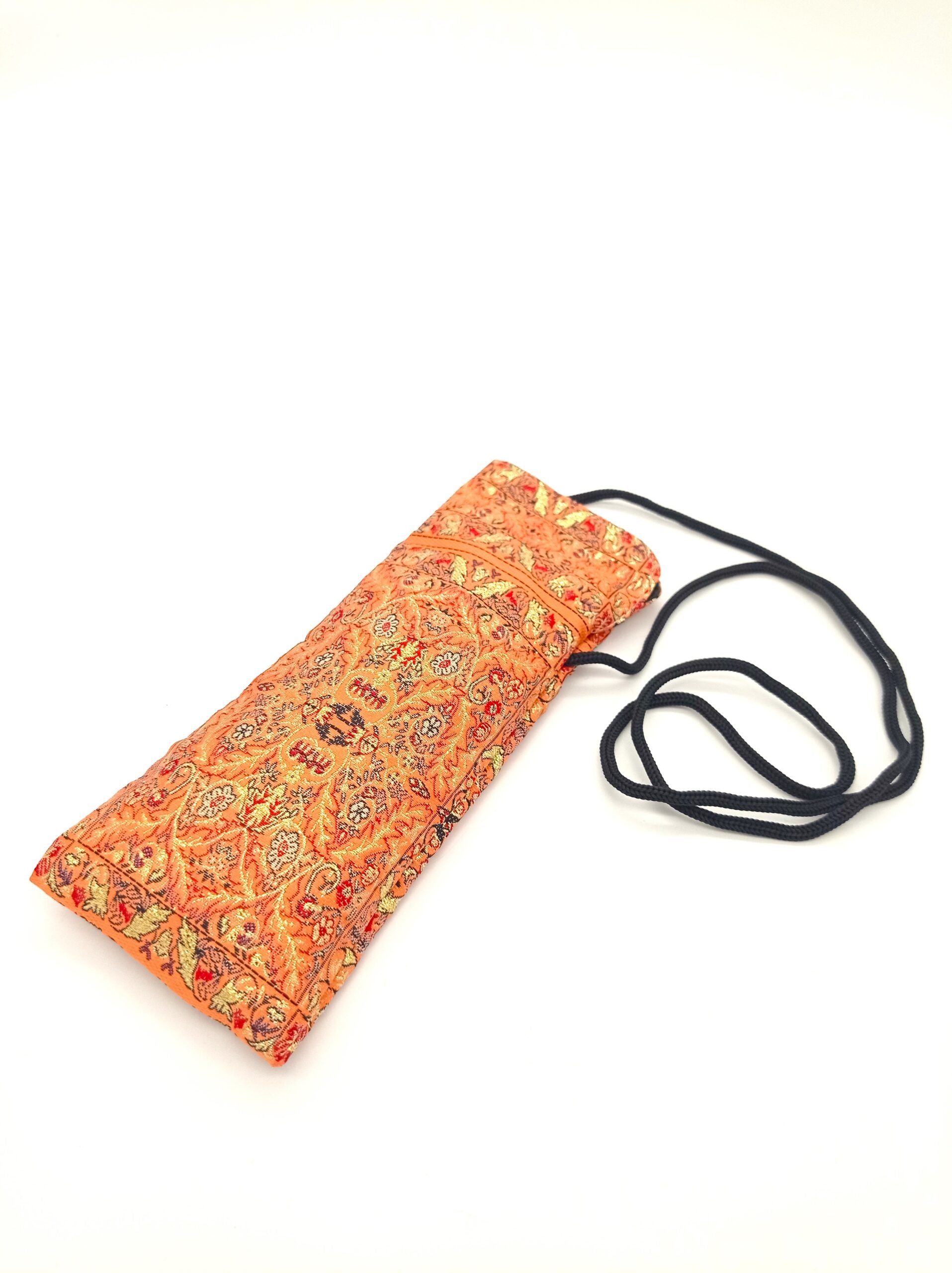 Handmade oriental pattern colorful glasses case