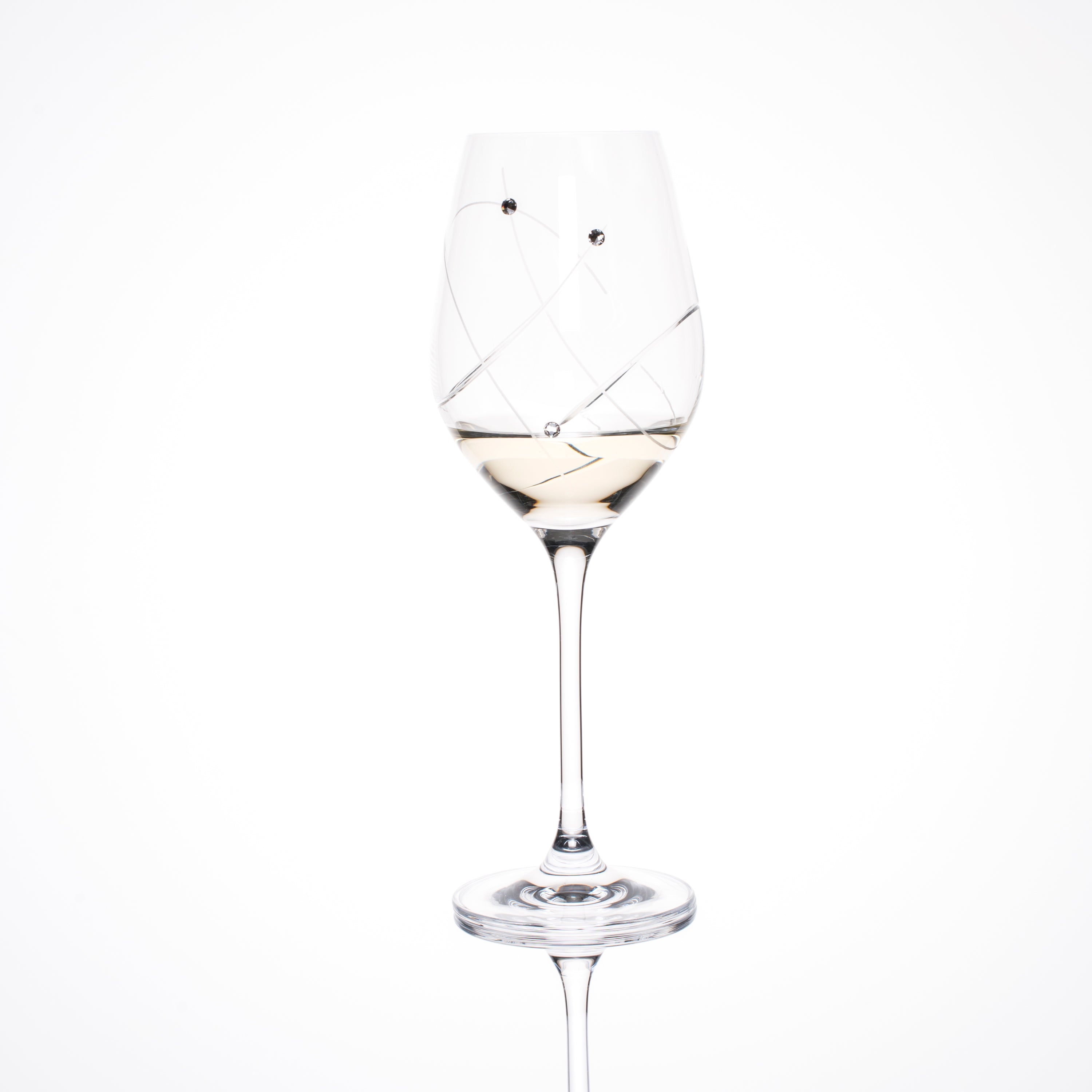 Swirl White Wine Glasses - Set of 2pc in a gift box