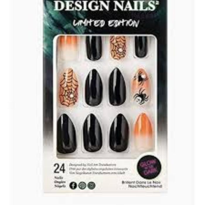 Limited Edition Halloween Design 28 Fake Nails - Pumpkin Light